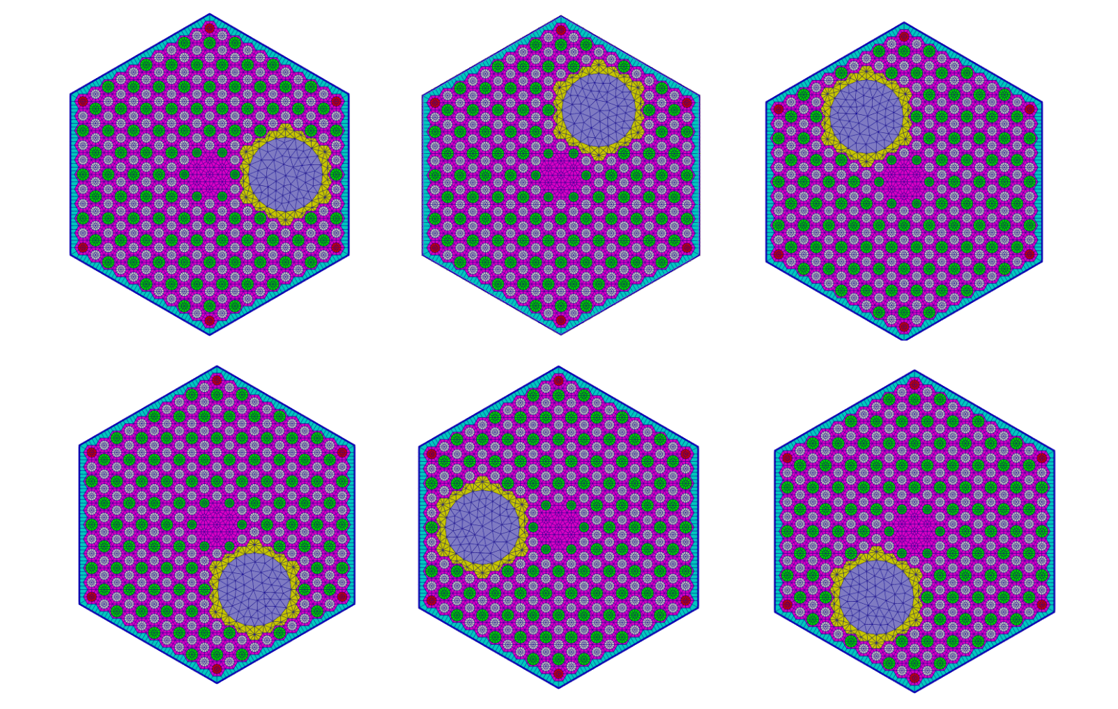 Figure 4: Fuel Assembly Mesh Variations