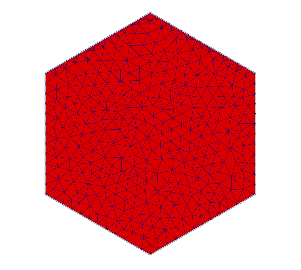 Figure 5: Reflector Assembly Mesh that borders Fuel Assemblies on 2 sides.
