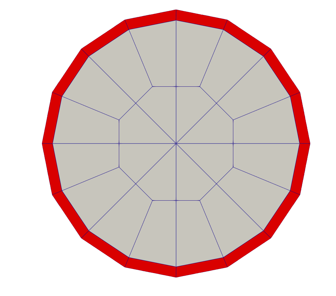 Figure 2: Coarse Control Rod 2D mesh.